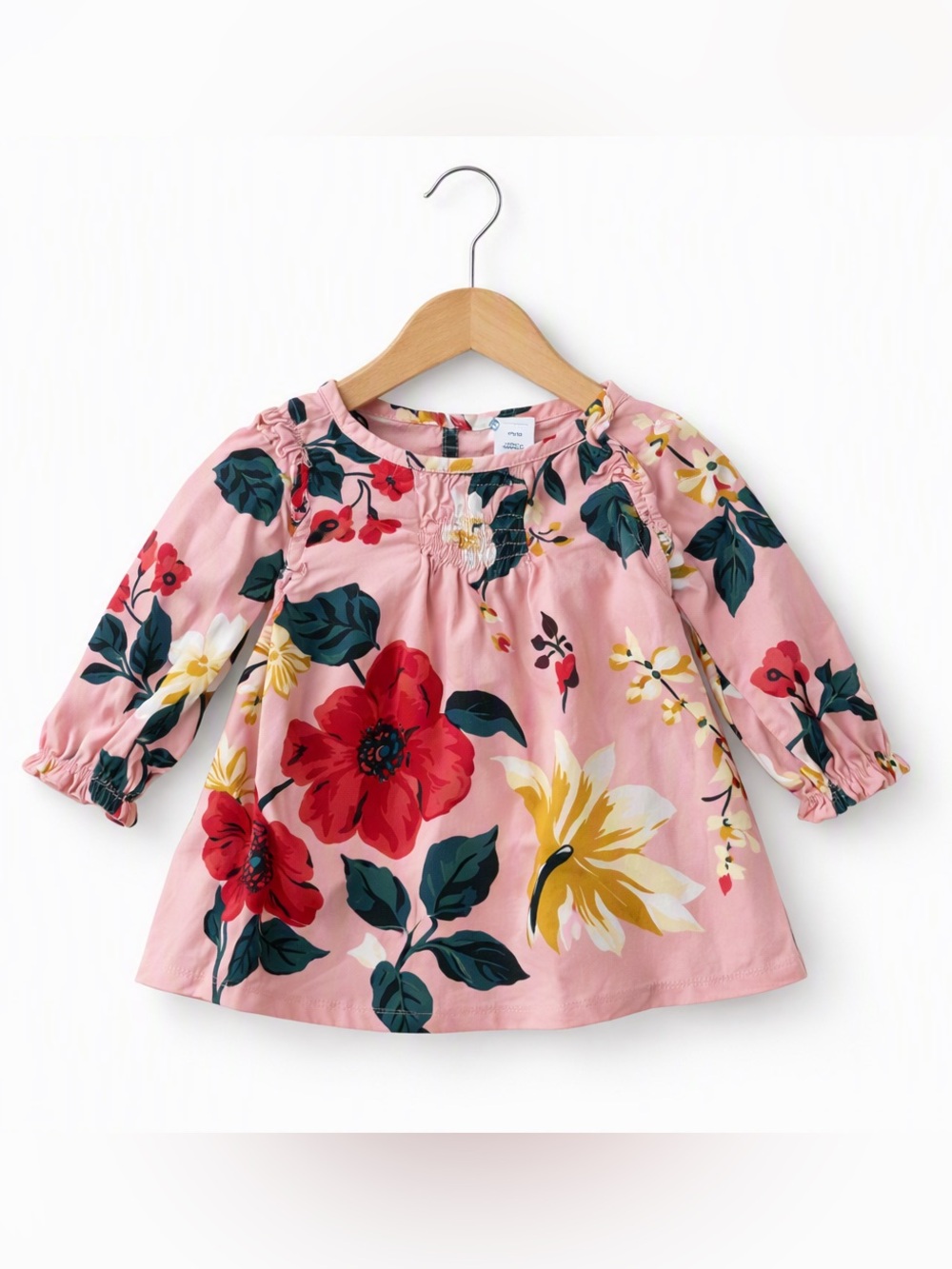 10/$15 Old Navy Pink Floral Print Blouse Size 0-3 Months